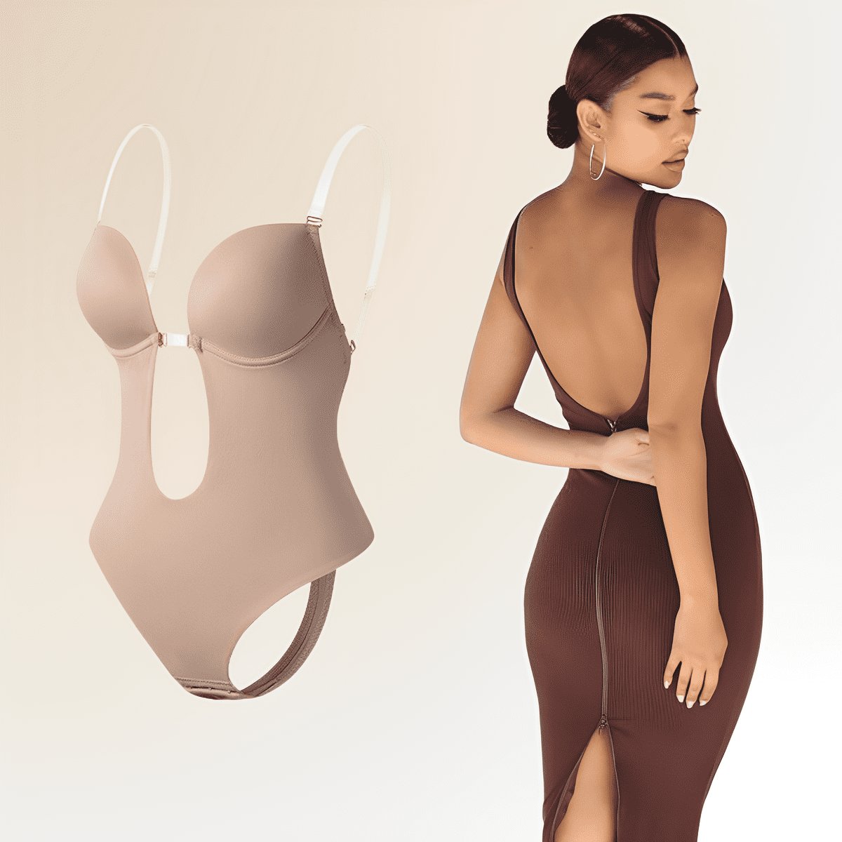 Risa - Backless Bodysuit Bra for Women | Seamless Support & Smooth Fit 1