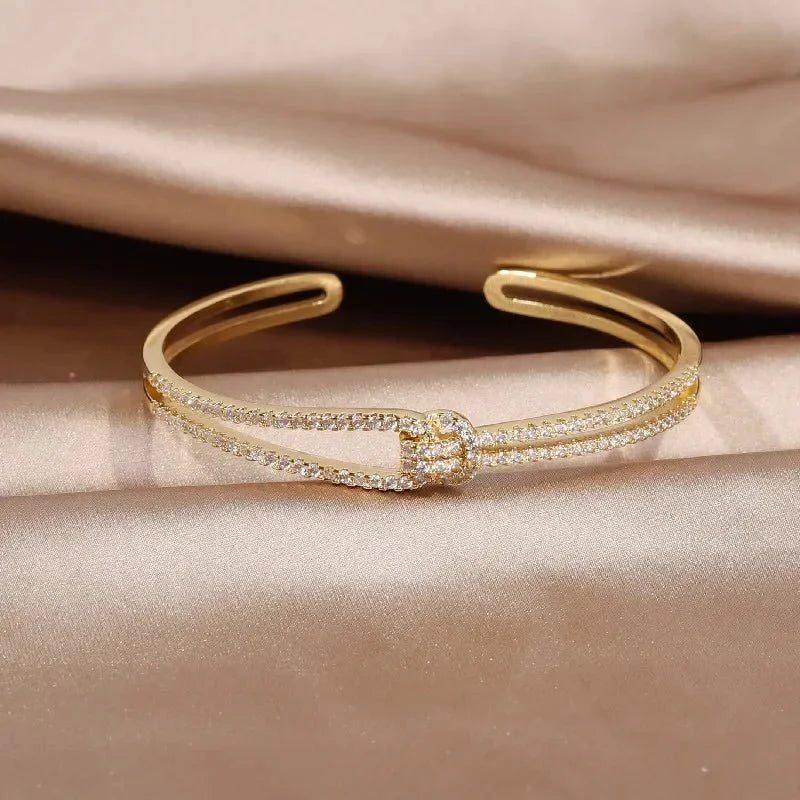 Sapphire Knot Cuff Bracelet - Elegant Adjustable Cuff Bracelets for Women 5