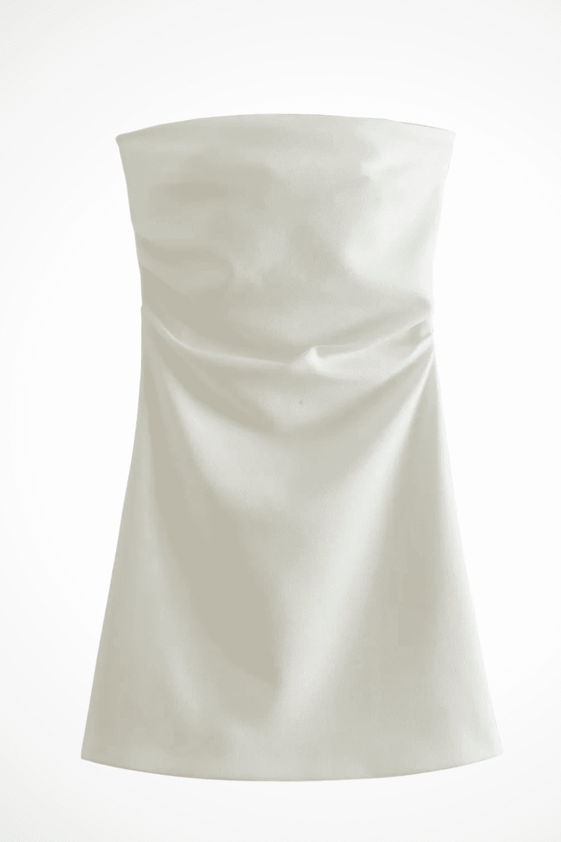 Strapless Bodycon Mini Dress - Women's Summer Dress with Bandeau Neckline 3