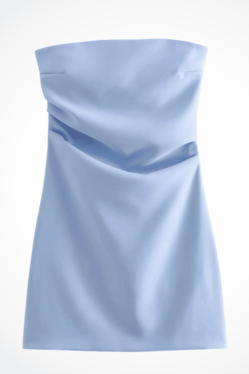 Strapless Bodycon Mini Dress - Women's Summer Dress with Bandeau Neckline 5