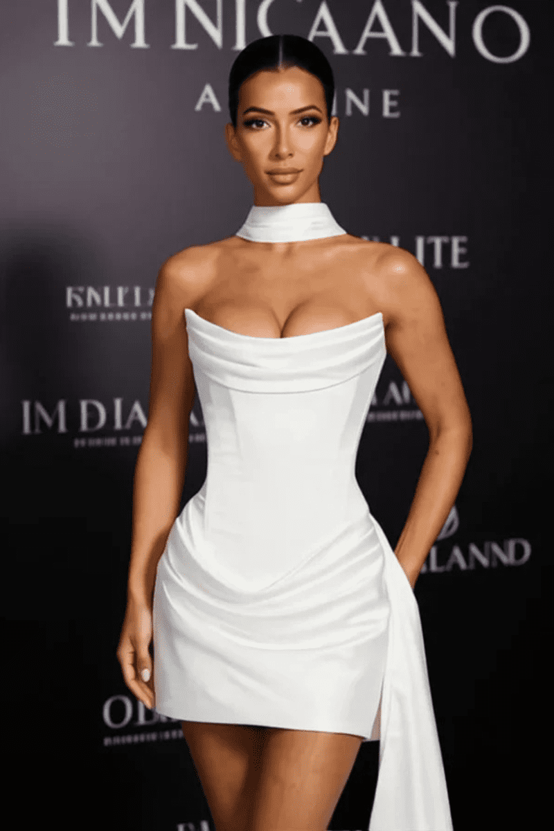 Strapless Corset Mini Satin Dress for Women - Perfect Cocktail & Formal Dresses 6