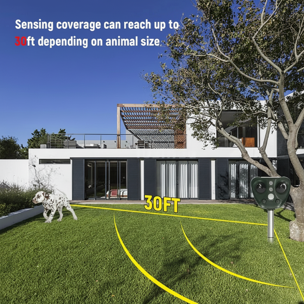 Ultrasonic Bird Deterrent with Solar Power for Garden and Outdoor Use 1