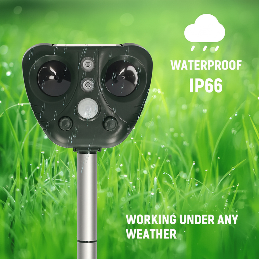 Ultrasonic Bird Deterrent with Solar Power for Garden and Outdoor Use 2