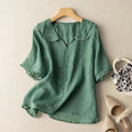 Vintage Women's Blouse with Button Detail - Plus Size Relaxed Fit Top 0