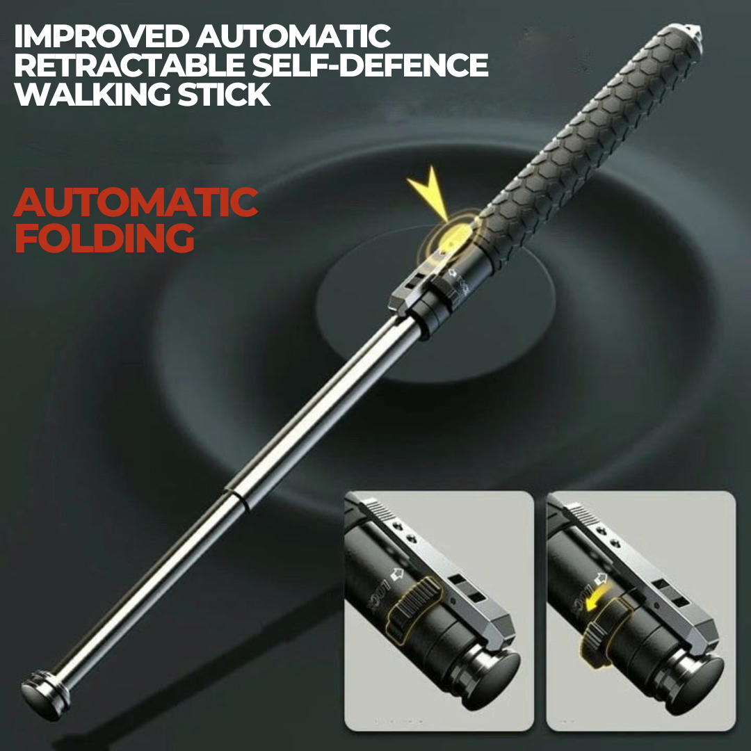 Walking Stick in Alloy Steel with Textured Anti-Slip Grip for Hiking 2