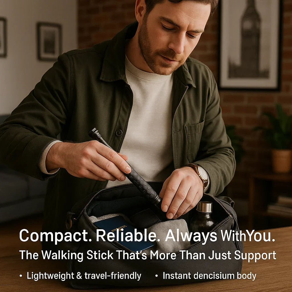 Walking Stick in Alloy Steel with Textured Anti-Slip Grip for Hiking 6