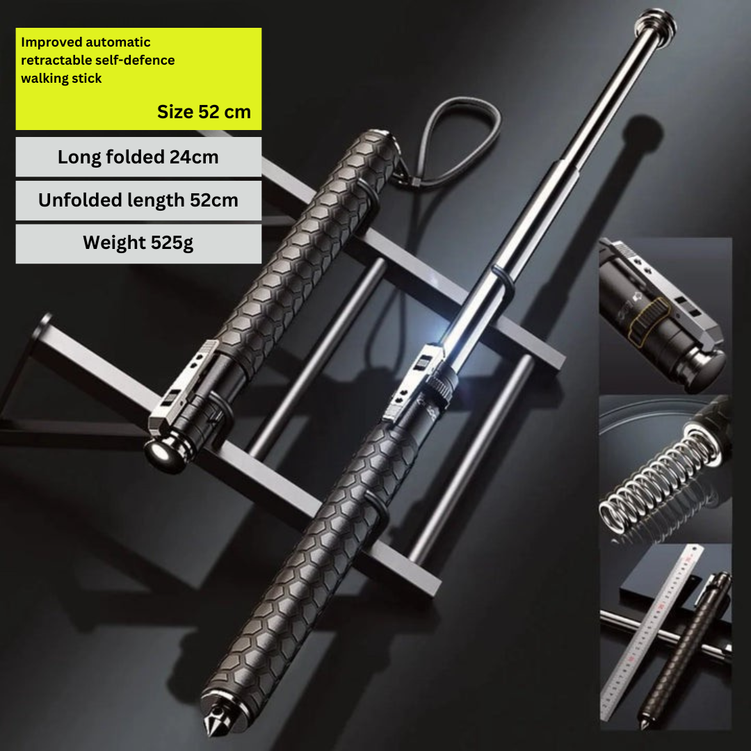 Walking Stick in Alloy Steel with Textured Anti-Slip Grip for Hiking 8