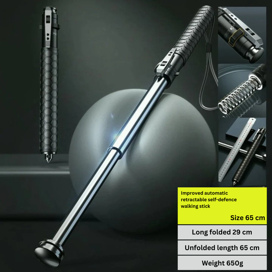 Walking Stick in Alloy Steel with Textured Anti-Slip Grip for Hiking 9