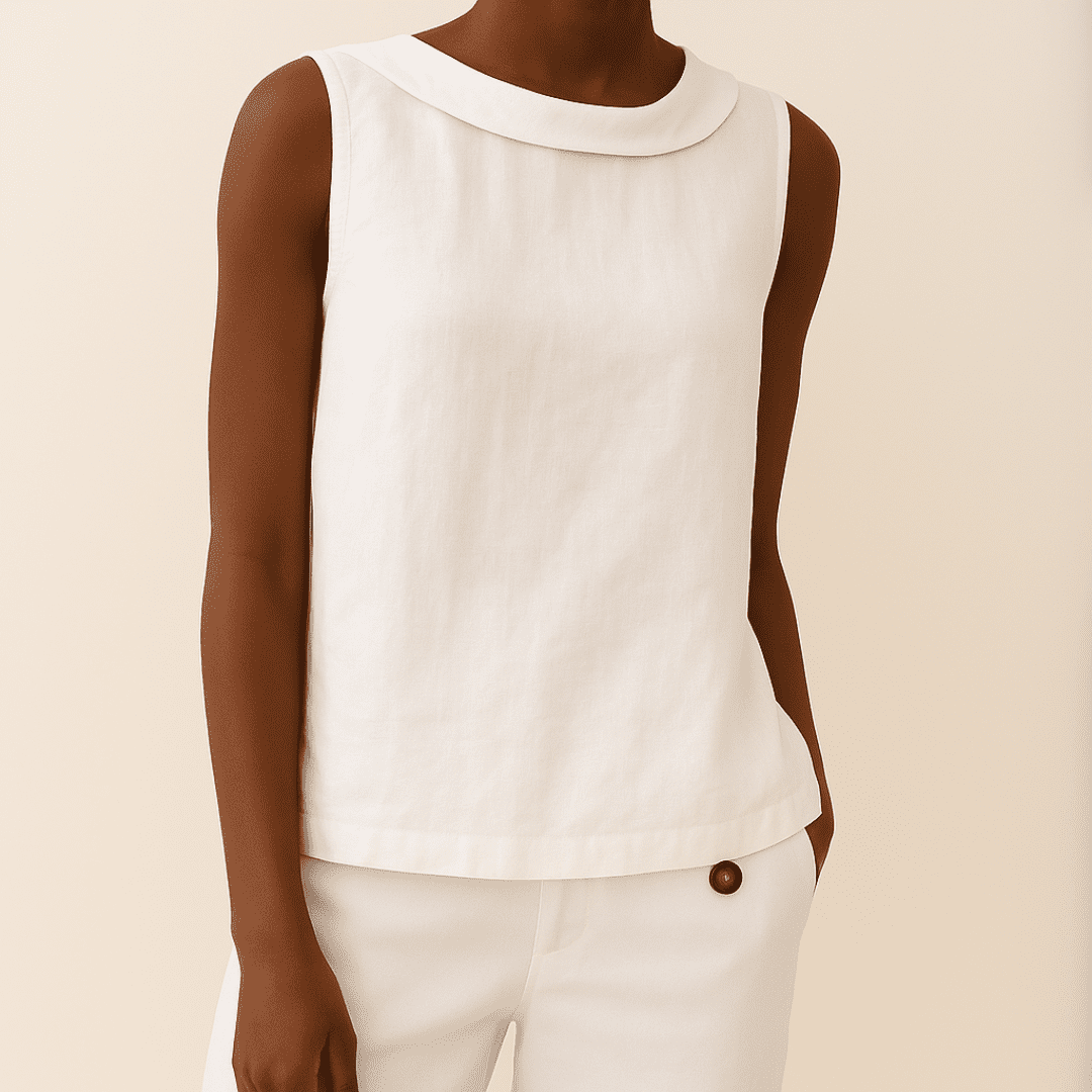 Womens Tank Top - Sleeveless Roll Collar Design for Effortless Summer Style 5
