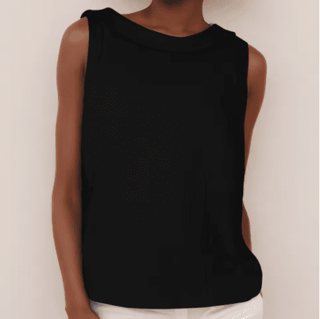 Womens Tank Top - Sleeveless Roll Collar Design for Effortless Summer Style 7